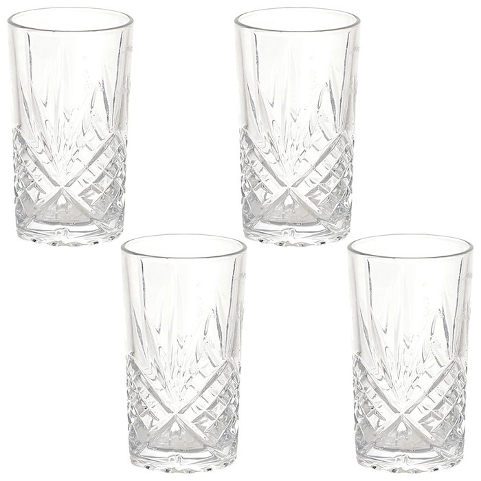 Cook Concept Lot de 4 verres à cocktail de 350 ml en verre gravé