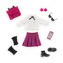 Corolle Dressing College Anglais - 8 accessoires pour poupée 28 cm - Tenue étudiante anglaise - À partir de 4 ans