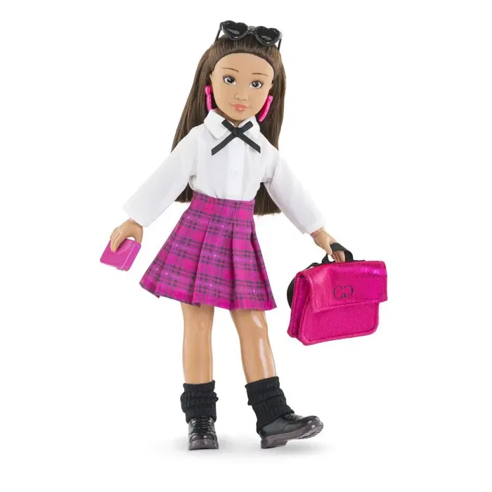 Corolle Dressing College Anglais - 8 accessoires pour poupée 28 cm - Tenue étudiante anglaise - À partir de 4 ans