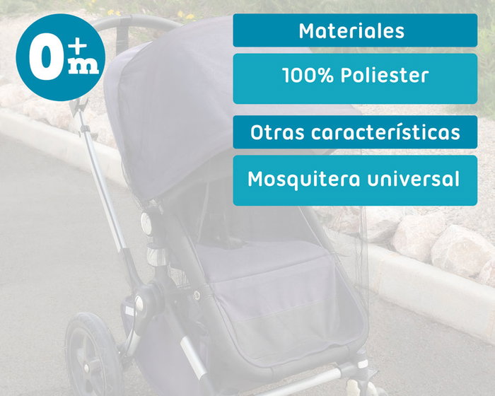 KioKids - Moustiquaire Universelle pour Poussette ou Landau - Anti-Moustiques et Insectes, Protection Respirable avec Visibilité - Noir