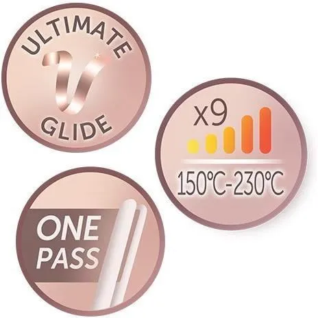 Remington S9100 PROLUXE - Lisseur à plaques céramique XL 110mm avec technologie Opti Heat pour cheveux lisses