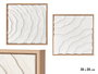 Giftdecor Cadre Toile Naturel Rayure Assortis 35x35 cm Blanc Gris Bois et Tissu (Set de 8)