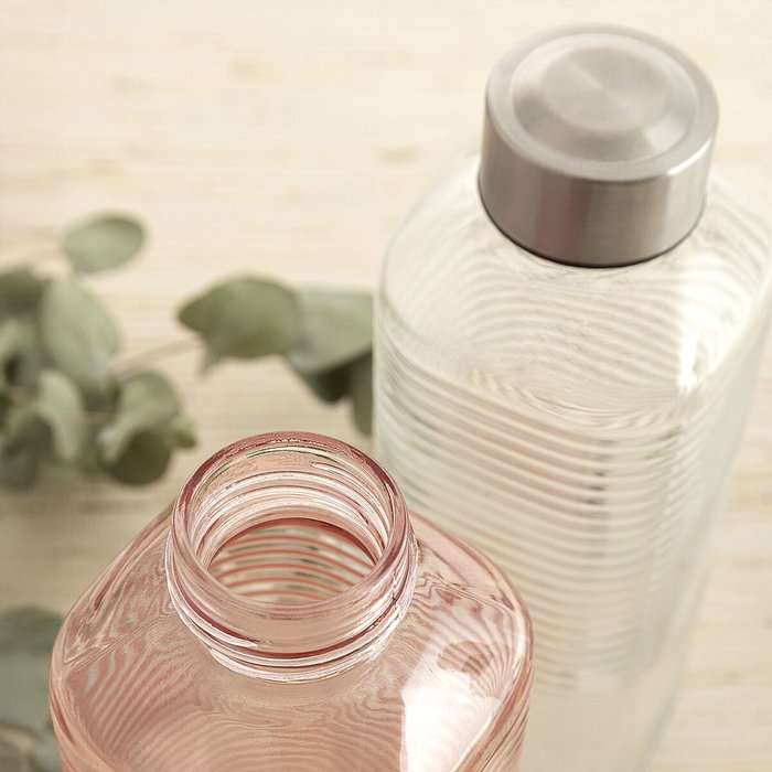 Bouteille d'eau Quid Velvet Rose verre 1 L (12 Unités)