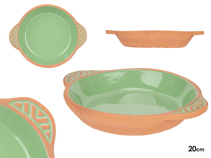 La Dehesa Cazuela en terre cuite ronde avec anses 20 cm vert (Set de 8) La Dehesa Cazuela en terre cuite ronde avec anses 20 cm vert (Set de 8)