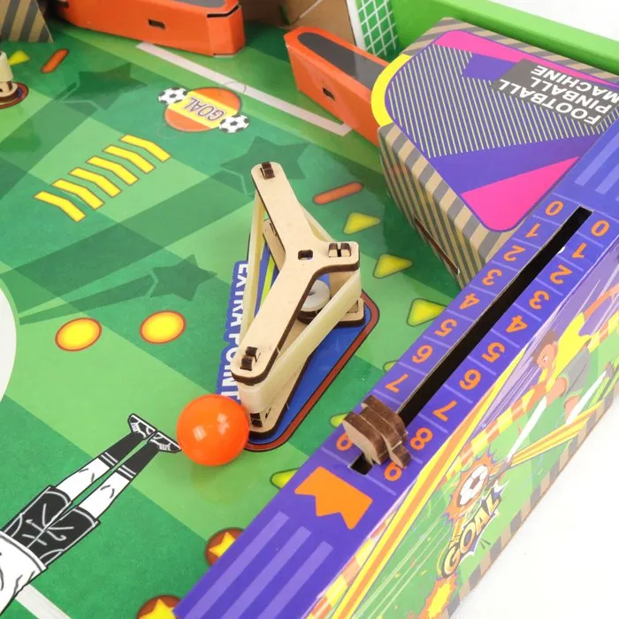 Explora 540083 Flipper Football à Construire Soi-même, DIY 91 Pièces, Jeu Familial pour 2 Joueurs, Dès 8 Ans