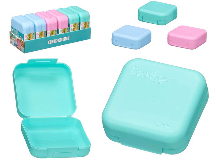 LEKNES Lot de 24 fiambreras en plastique assorties Bleu, Rose, Vert LEKNES Lot de 24 fiambreras en plastique assorties Bleu, Rose, Vert