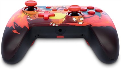 PowerA NSGP0040-02 Manette avec Câble Améliorée pour Nintendo Switch - Licence Officielle - Design Charizard Vortex - 2 Boutons Programmables - Cable USB-C 3m