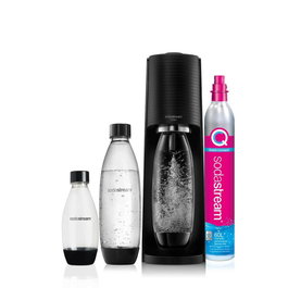 SodaStream Soda Maker Terra Megapack QC Noir avec 3 bouteilles (2270214)