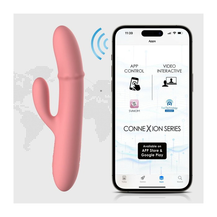 Vibration de Stimulation Double Svakom Rose Pêche