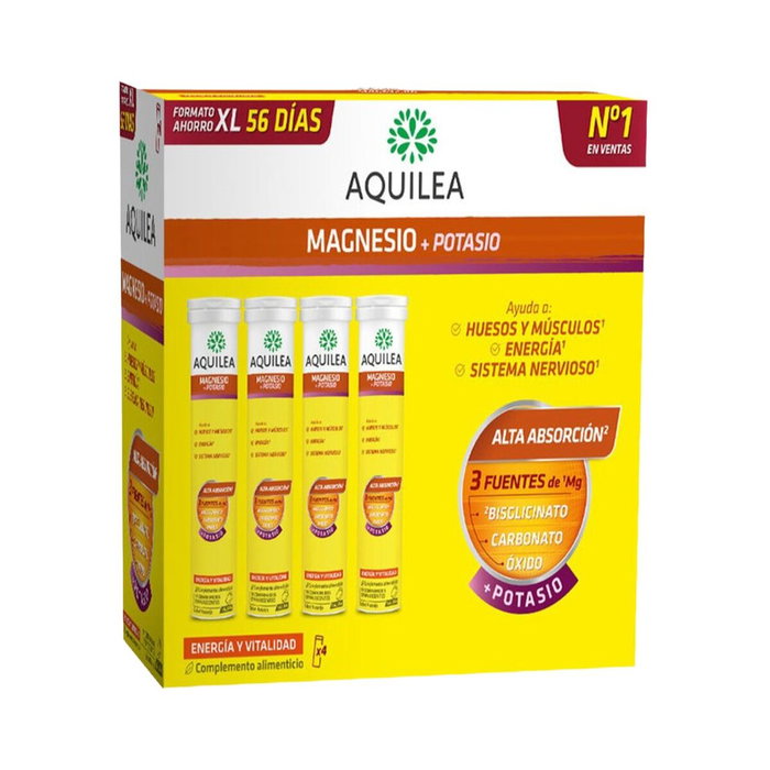 Aquilea Magnésium + Potassium 56 comprimés effervescents