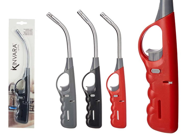 Kinvara Briquet Flexible Serti Noir Gris Rouge 28 x 2 x 4.5 cm Plastique et Métal (Set de 48) Kinvara Briquet Flexible Serti Noir Gris Rouge 28 x 2 x 4.5 cm Plastique et Métal (Set de 48)