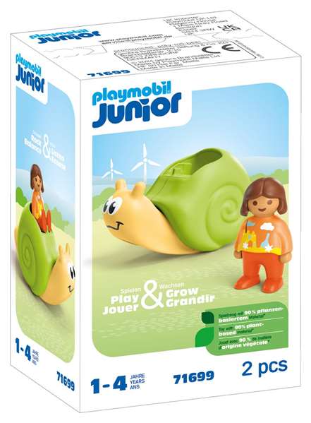Playmobil Junior Enfant avec escargot à bascule 71699