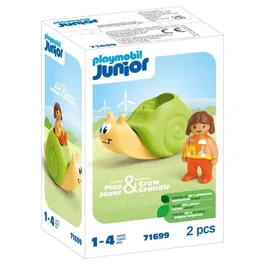 PLAYMOBIL Junior 71699 Enfant avec escargot à bascule - Jouet pour enfants dès 12 mois