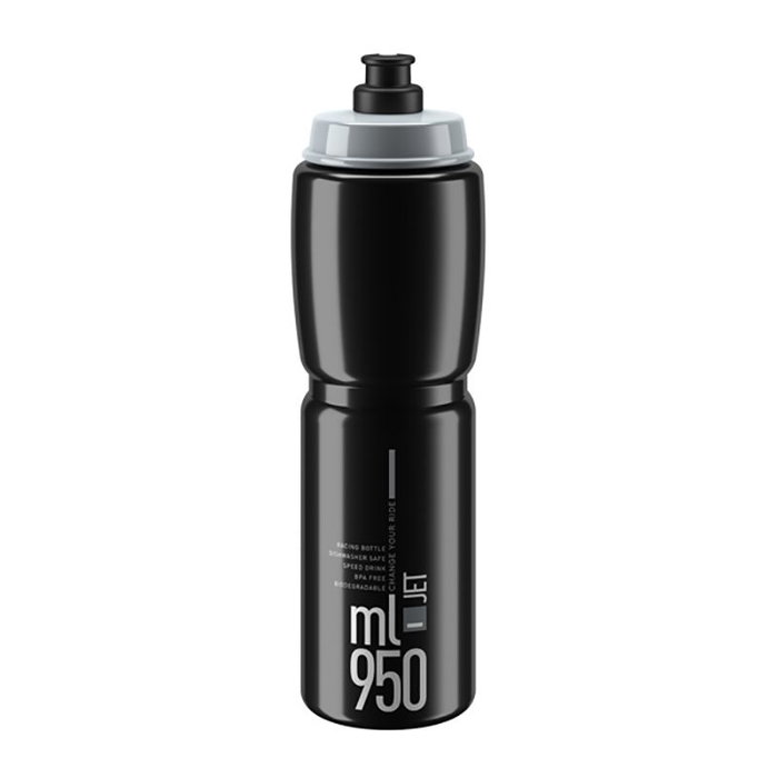 Elite Bidon Elite Jet 950 ml Noir Logo Gris Elite Bidon Elite Jet 950 ml Noir Logo Gris