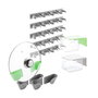 Pack Set de 3 Supports Mural Adhésif pour Couvercle de Cuisine et Porte-épices adhésif et divisible et Récipients de Cuisine Adh
