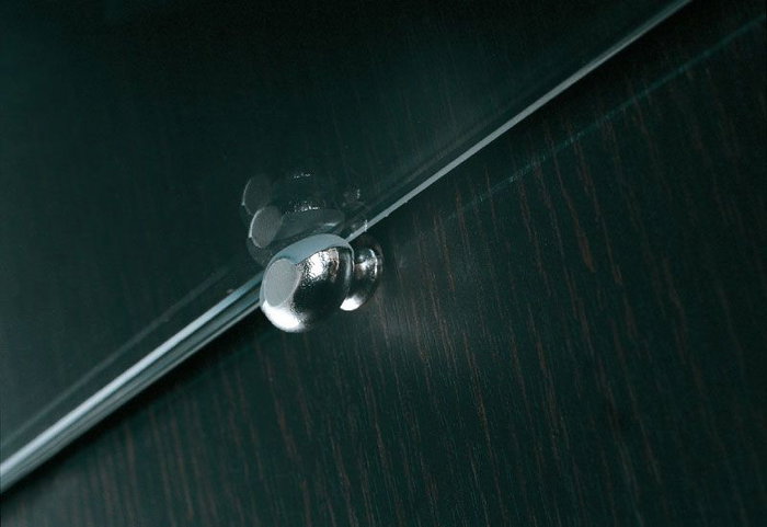 ITALIANA FERRAMENTA Support Étagère Dream Piv.5 Nickel Avec Caoutchouc Transparent Pour Verre