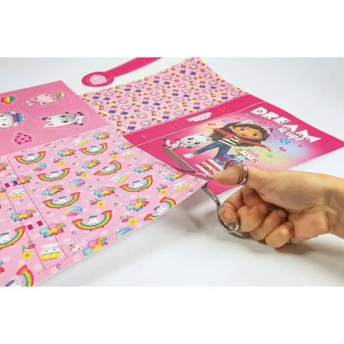 Clementoni Agenda Gabby y la Casa Mágica personnalisable avec autocollants, feutres, crayons et ornements CLE8005125187973