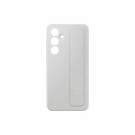Samsung Coque en silicone avec lanière pour Samsung Galaxy S24 FE Gris