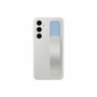 Samsung Coque en silicone avec lanière pour Samsung Galaxy S24 FE Gris