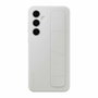 Samsung Coque en silicone avec lanière pour Samsung Galaxy S24 FE Gris