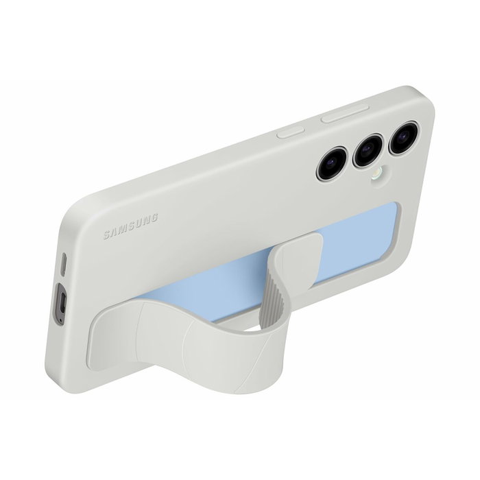 Samsung Coque en silicone avec lanière pour Samsung Galaxy S24 FE Gris Samsung Coque en silicone avec lanière pour Samsung Galaxy S24 FE Gris