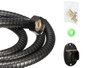 Berilo Téléphone de Douche avec Flexible 1,5 m Noir 15,5 x 31,5 x 5,5 cm (Set de 12)