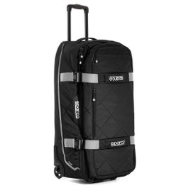 Sparco Bolsa Tour Noir-Argent S016437NRSI Sac de Voyage 142L, Polyester Résistant à l'Eau, Roues Renforcées, 40 x 83 x 35 cm