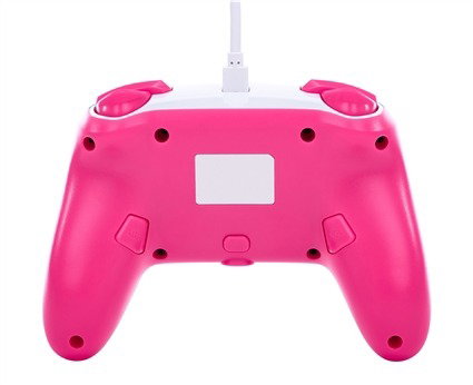 PowerA NSGP0067-01 Manette avec câble améliorée pour Nintendo Switch (Kirby) - Modèle OLED et standard compatible, 2 boutons programmables, anneaux antifriction