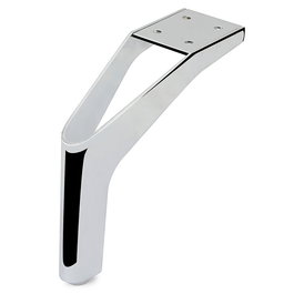 Q&Q Pata Metálica Ardyne H155 - Pied de meuble ou canapé en métal, hauteur 155 mm, finition chrome