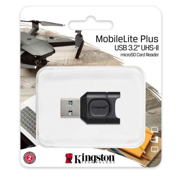 Kingston MobileLite Plus Lecteur de cartes microSD USB 3.1 Externe Portable Noir Kingston MobileLite Plus Lecteur de cartes microSD USB 3.1 Externe Portable Noir