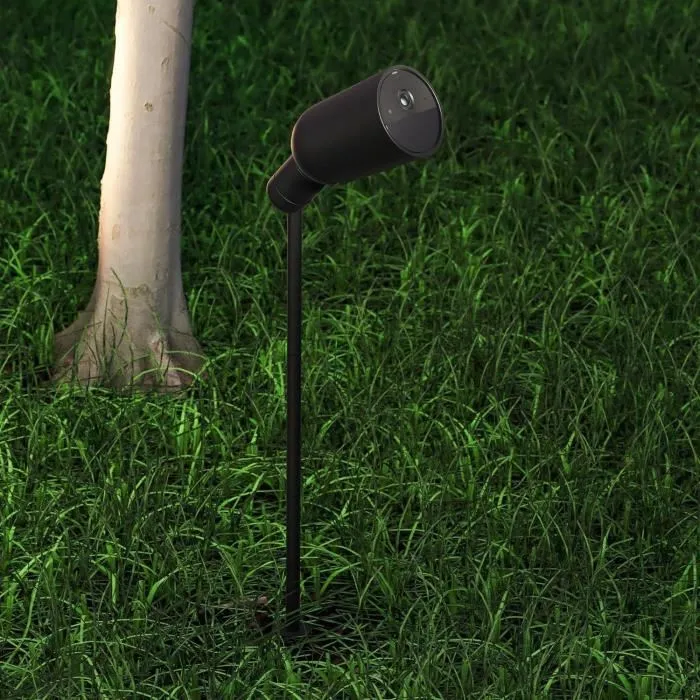 Philips Hue Secure - Piquet au sol pour installation de caméra de sécurité extérieure - Compatible avec la gamme Philips Hue Secure