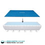 Intex - Couverture solaire rectangulaire pour piscine frame 732 x 366 cm, PVC