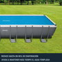 Intex - Couverture solaire rectangulaire pour piscine frame 732 x 366 cm, PVC
