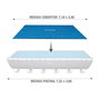 Intex - Couverture solaire rectangulaire pour piscine frame 732 x 366 cm, PVC
