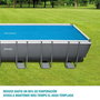 Intex - Couverture solaire rectangulaire pour piscine frame 732 x 366 cm, PVC