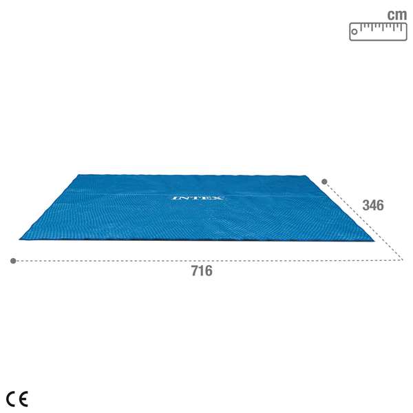 Intex - Couverture solaire rectangulaire pour piscine frame 732 x 366 cm, PVC Intex - Couverture solaire rectangulaire pour piscine frame 732 x 366 cm, PVC