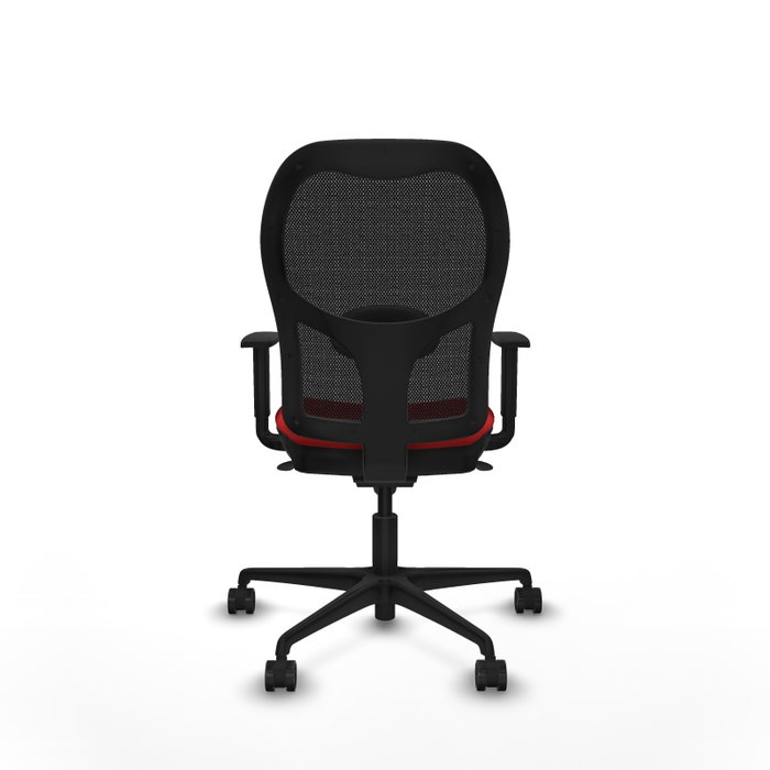 Piqueras y Crespo Chaise de Bureau Jorquera Rouge et Noire