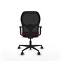 Piqueras y Crespo Chaise de Bureau Jorquera Rouge et Noire