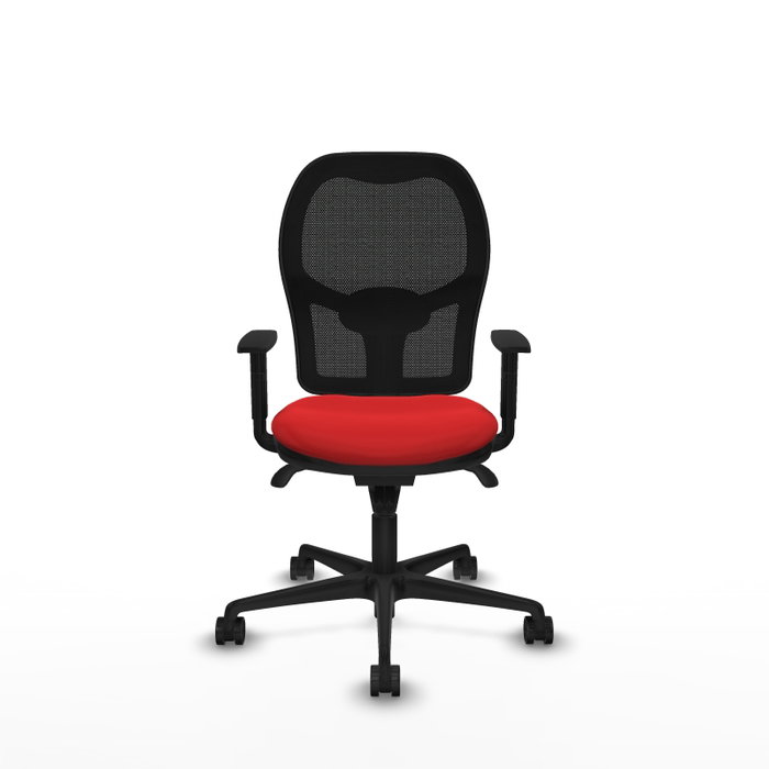 Piqueras y Crespo Chaise de Bureau Jorquera Rouge et Noire