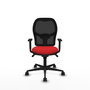 Piqueras y Crespo Chaise de Bureau Jorquera Rouge et Noire