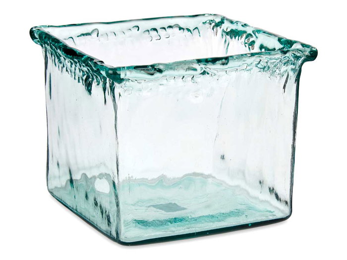 Giftdecor Jarron Vidrio Inca 22 cm Cristal Recyclé Transparent 24x18,5x24 cm