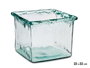 Giftdecor Jarron Vidrio Inca 22 cm Cristal Recyclé Transparent 24x18,5x24 cm
