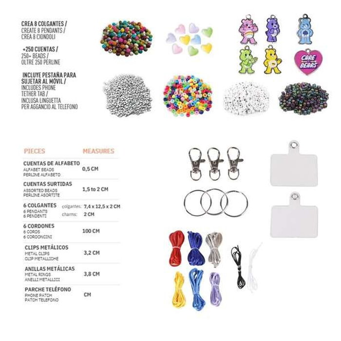 Kit de création de bracelets Care Bears 25,5 x 25,5 x 5 cm Kit de création de bracelets Care Bears 25,5 x 25,5 x 5 cm