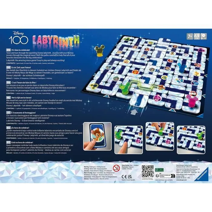 Ravensburger 4005556274604 - Jeu de plateau Labyrinthe 100ème anniversaire Disney avec Mickey Ravensburger 4005556274604 - Jeu de plateau Labyrinthe 100ème anniversaire Disney avec Mickey