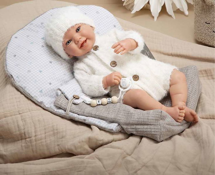 Muñecas Arias Poupée reborn Henar avec tétine 45 cm - Figurine réaliste pour enfant dès 36 mois Muñecas Arias Poupée reborn Henar avec tétine 45 cm - Figurine réaliste pour enfant dès 36 mois