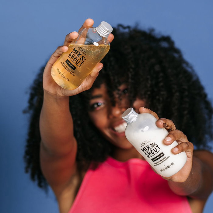 Mix & Shout Routine Curly Protector Lot 4 pz Shampoing et Soin Cheveux Bouclés Bakuchiol Vegan