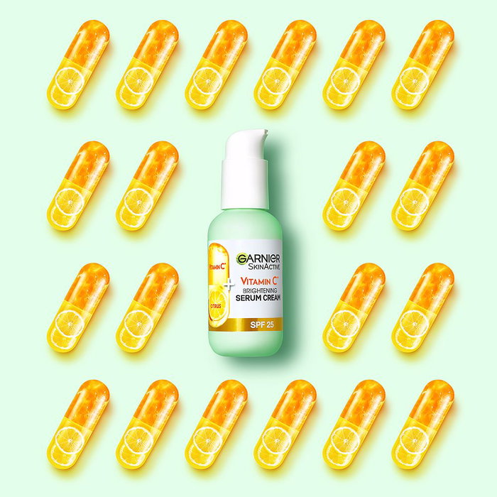 Garnier Sérum Crème Illuminatrice et Anti-taches 2 en 1 à la Vitamine C SPF 25 50 ml