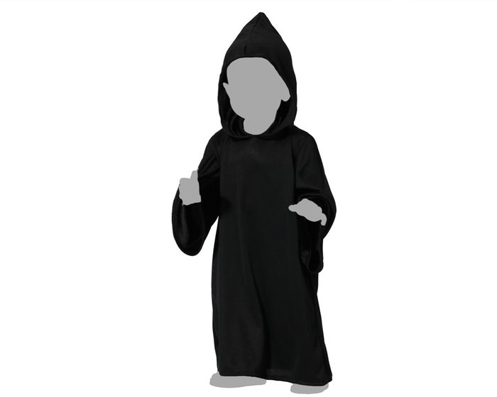 Déguisement Bébé Effrayant avec Combinaison Noire et Capuche à Pointe pour Halloween - 12-24 Mois