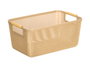 KIPIT Panier en plastique avec anse en bambou beige