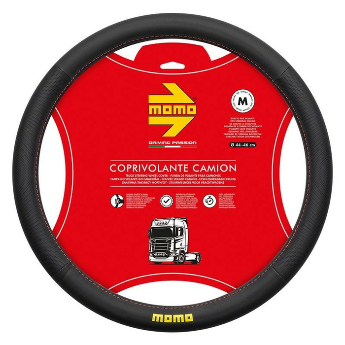 Momo Housse de volant TRUCK EASY Noir/Rouge 44-46 cm Momo Housse de volant TRUCK EASY Noir/Rouge 44-46 cm